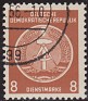 Germany 1954 Coat Of Arms 8 Pfennig Marron Scott  O3